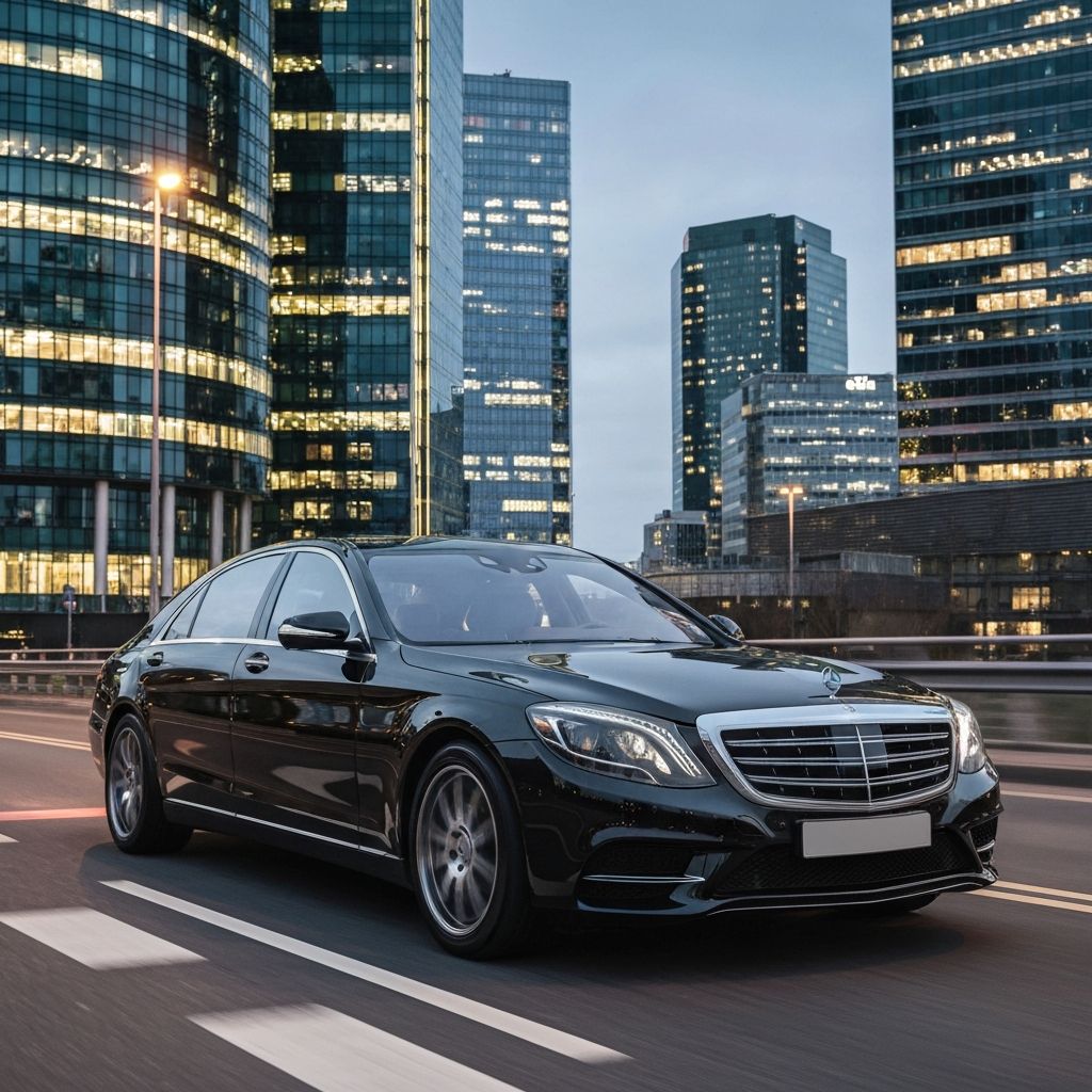 Mercedes-Benz S-Class 2025 driving on mountain road